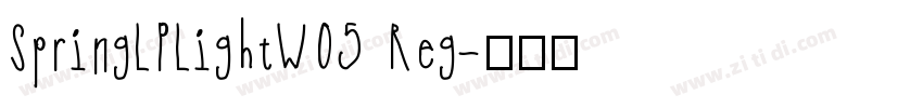SpringLPLightW05 Reg字体转换